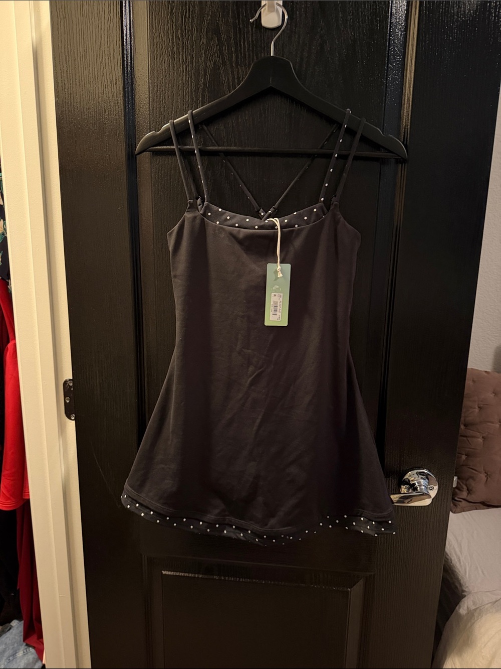 Altar’d State Black & Polkadot Athletic Dress/Romper - XS